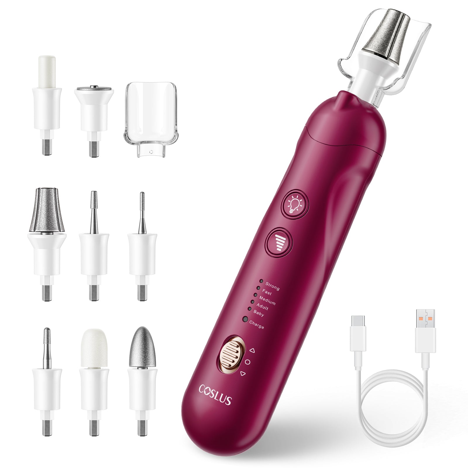 coslus-cx30-manik-re-pedik-re-set-elektrisch-rot image 1