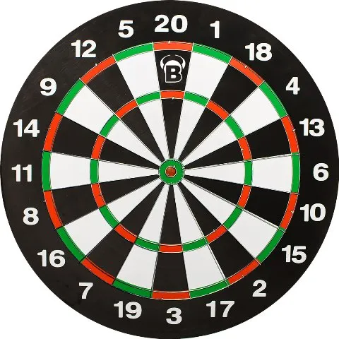 bulls-windsor-dartboard-papier-45-7-cm-mit-6-brass-darts image 1