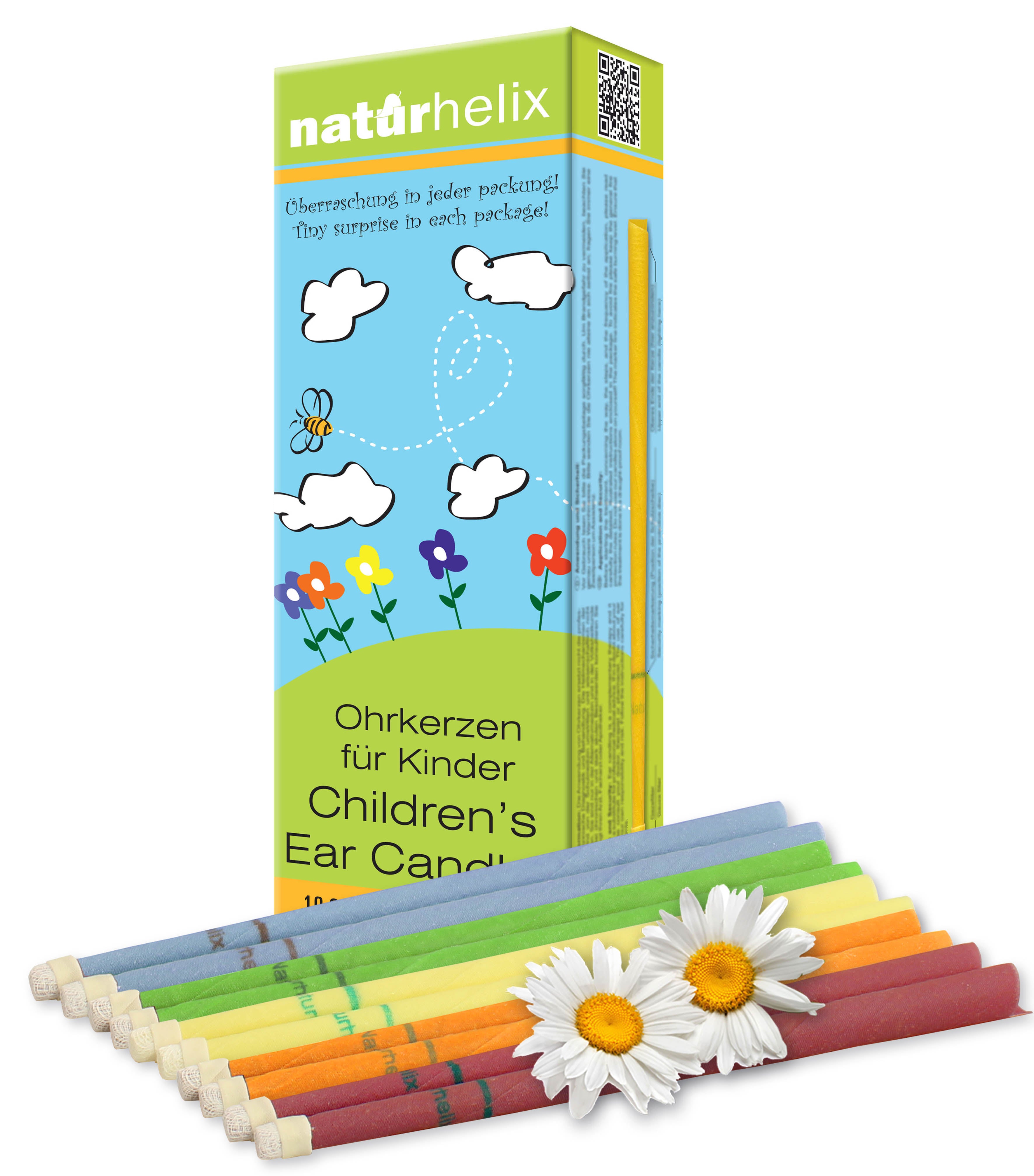 naturhelix-kinder-ohrkerzen-regenbogen-kamille-10-st-ck image 1