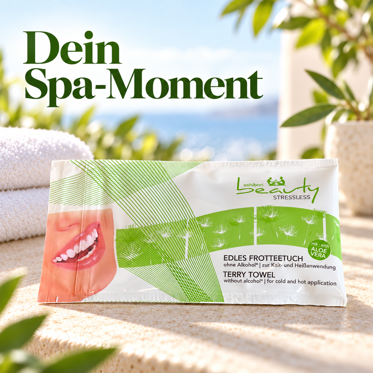 oshibori-beauty-stressless-frotteetuch-aloe-vera-22x22-cm image 2