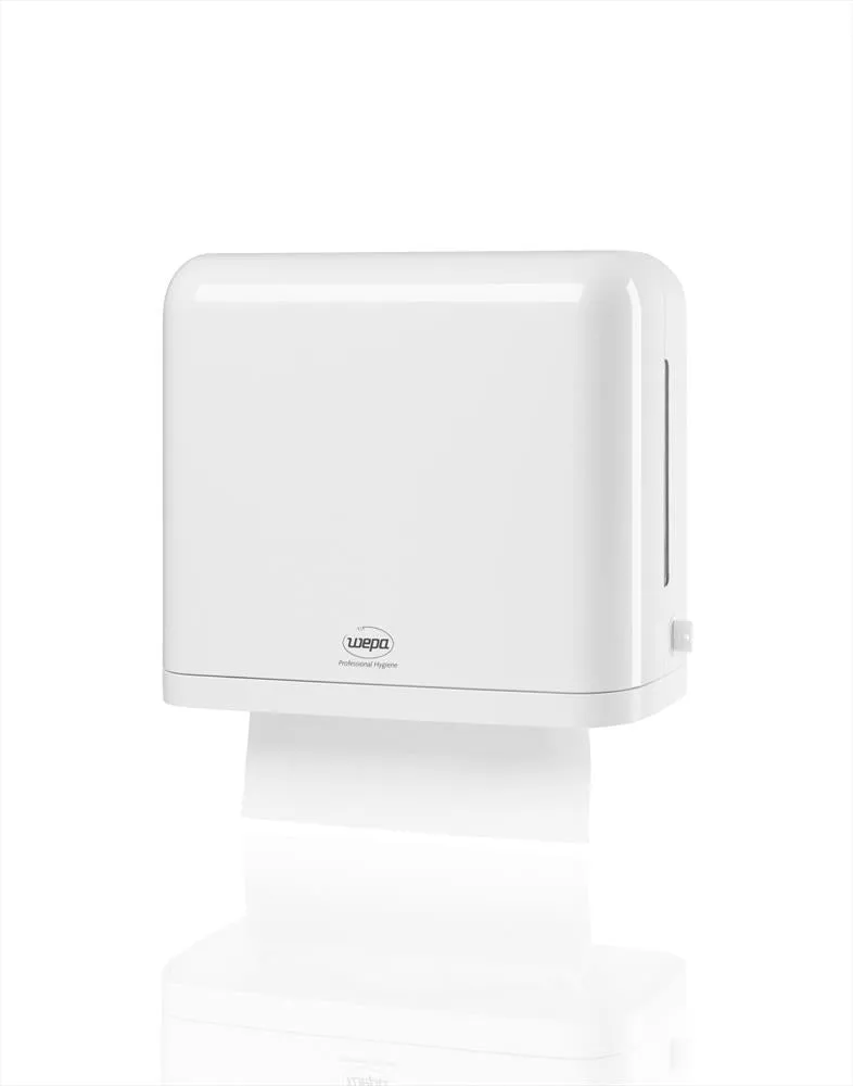 wepa-professional-falthandtuchspender-wei-klein-kunststoff image 1