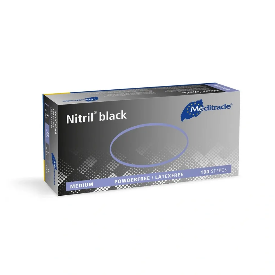 meditrade-nitril-black-nitrilhandschuhe-schwarz-100-st-ck-latexfrei image 1