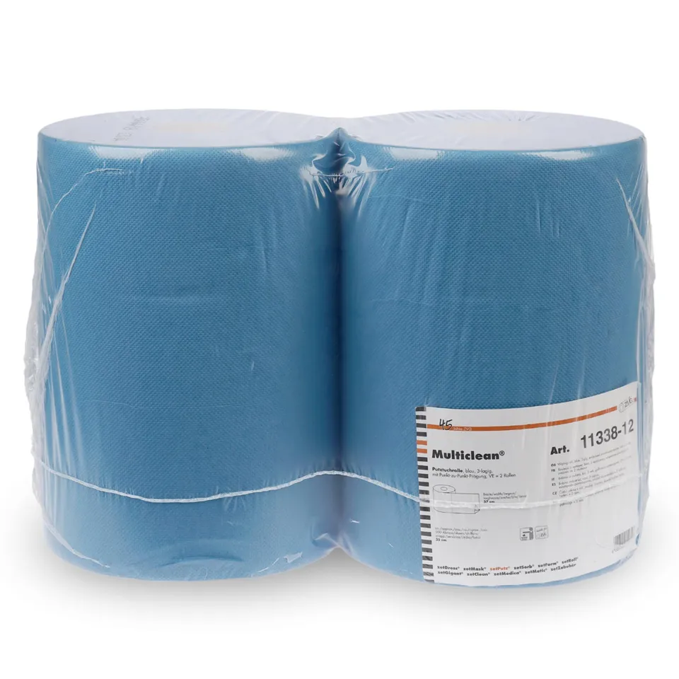 multiclean-plus-putztuchrolle-blau-3-lagig-2-rollen image 1