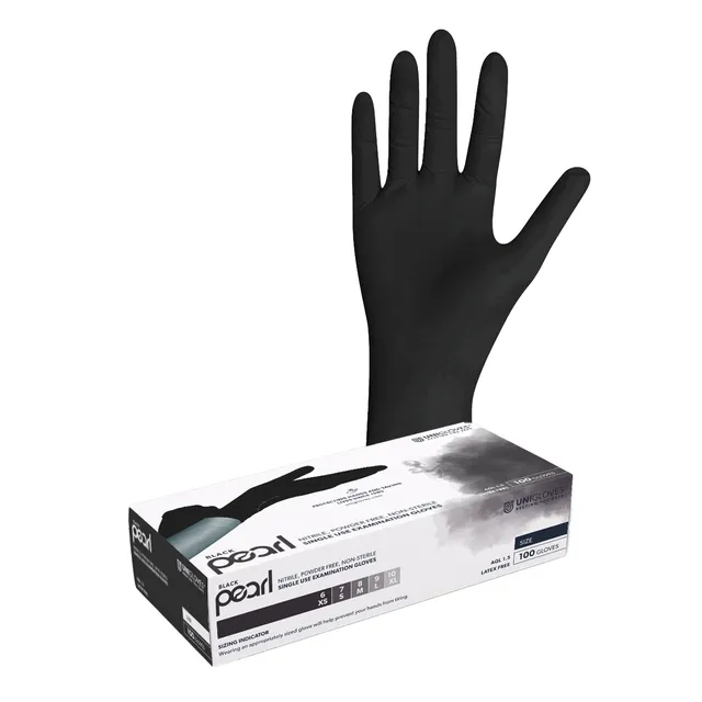 unigloves-black-pearl-nitrilhandschuhe-schwarz-gr-e-m-100-st-ck image 1