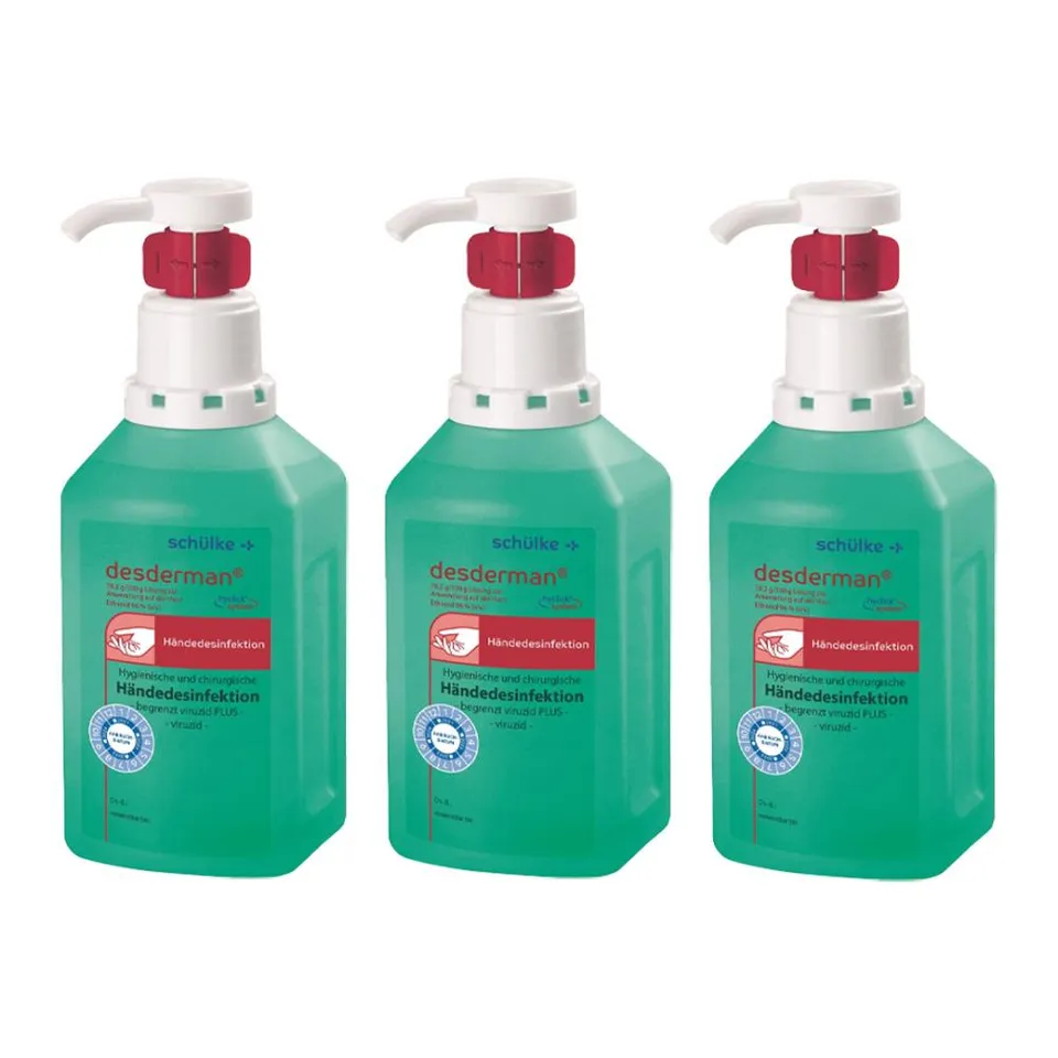 sch-lke-desderman-h-ndedesinfektion-3x500-ml-hyclick-farbstofffrei image 1