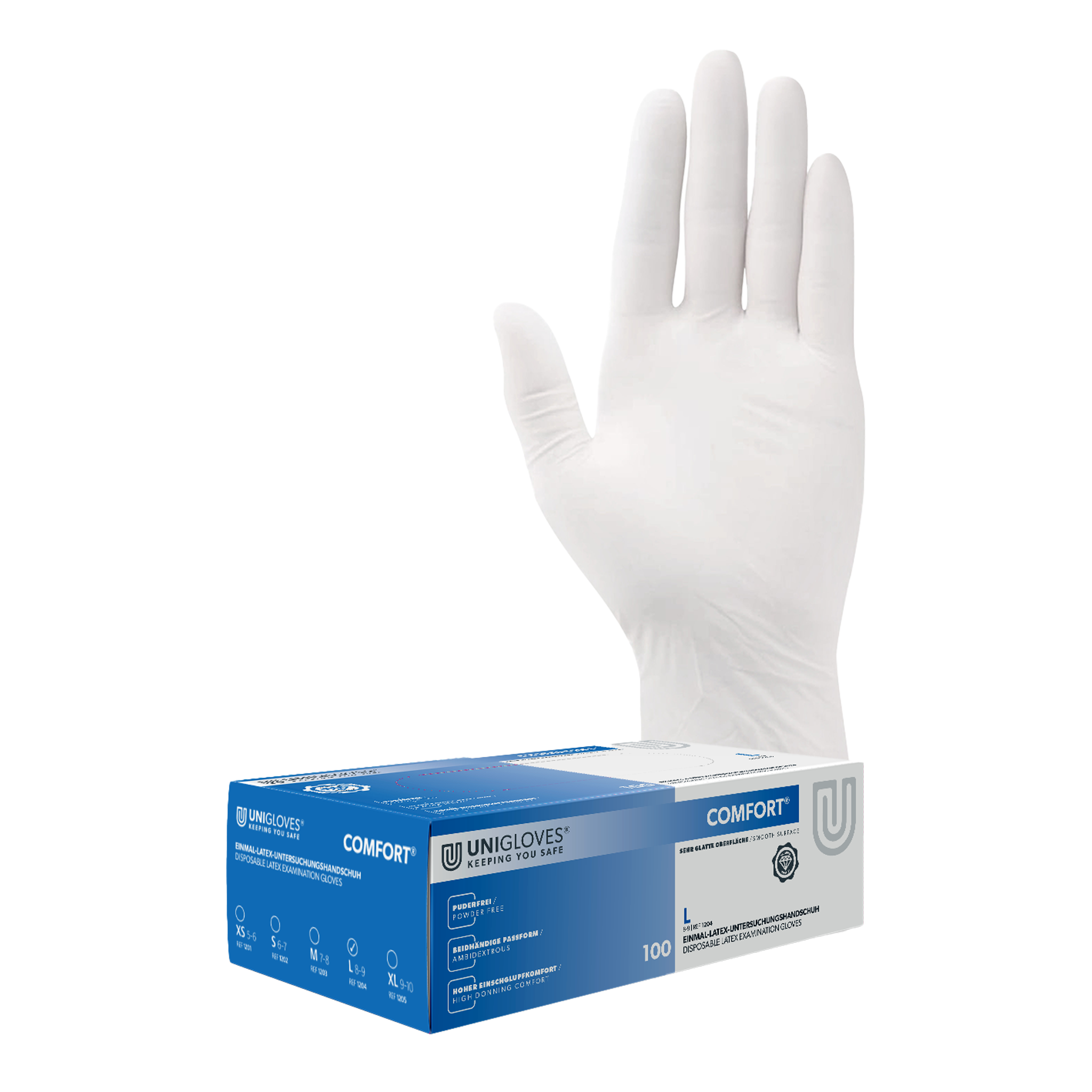 unigloves-comfort-latexhandschuhe-100-st-ck-puderfrei-gr-m image 3