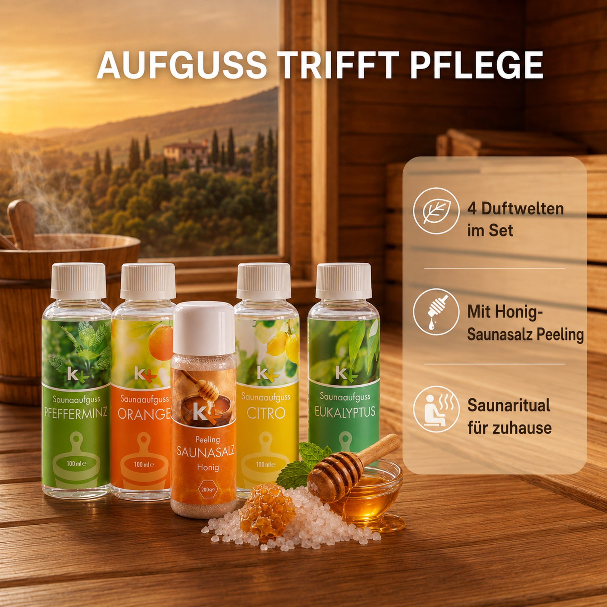 kk-saunaaufguss-set-toskana-4x100-ml-salz-peeling-honig-200-g image 3