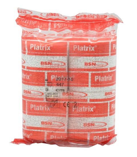platrix-gipsbinde-5cm-x-3m-4-rollen-hartgips-wei image 1