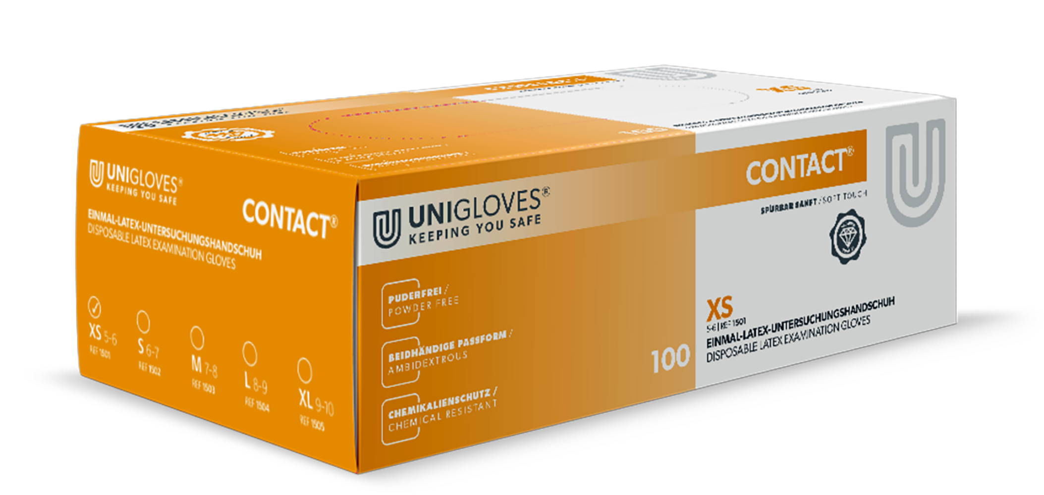 unigloves-contact-latexhandschuhe-s-puderfrei-100-st-ck image 1