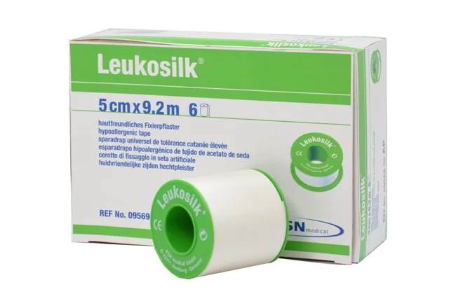 leukosilk-fixierpflaster-wei-5-cm-x-9-2-m-rolle-latexfrei image 1
