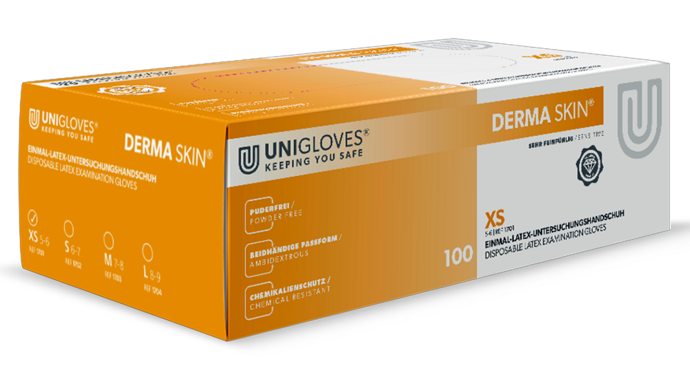 unigloves-derma-skin-latexhandschuhe-100-stk-xs image 4
