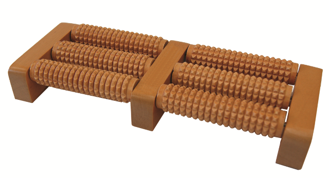 sundo-fussmassageroller-struktur-holz-6-rollen image 1