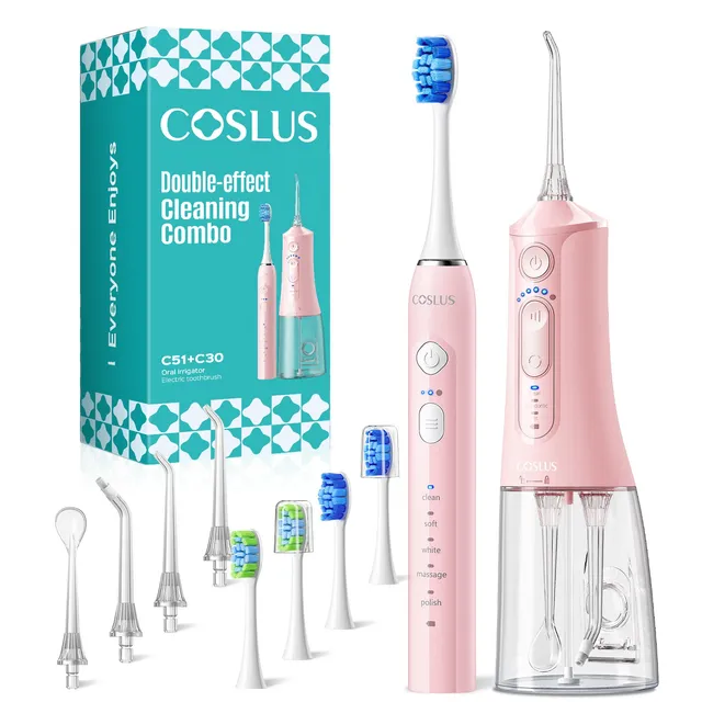 coslus-c51-c30-mundpflege-set-dusche-zahnb-rste-pink image 1