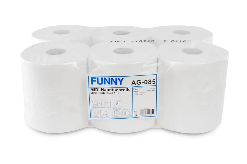 k-k-papierhygiene-handtuchrolle-midi-hochwei-6-rollen-2-lagig image 1