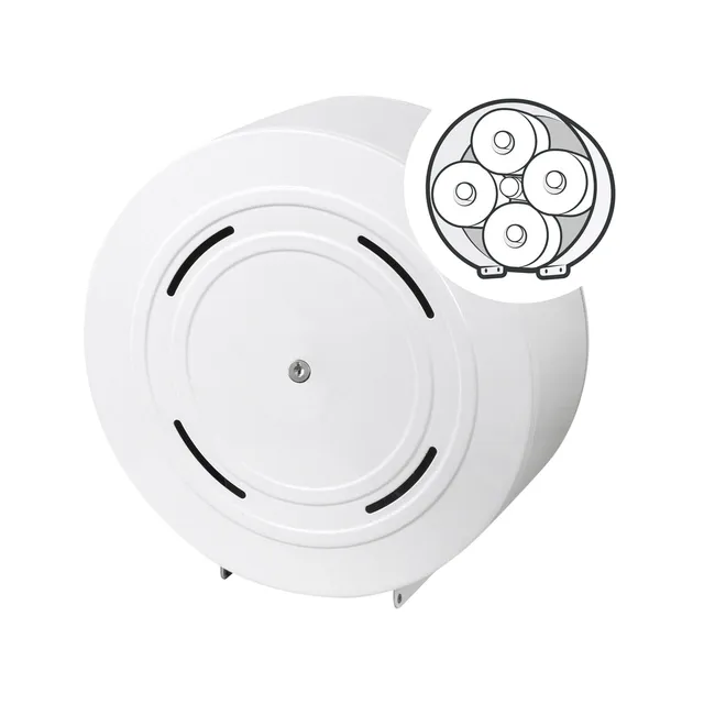 racon-mw-kr-quattro-toilettenpapierspender-wei-metall image 1