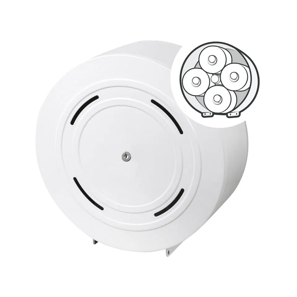 racon-mw-kr-quattro-toilettenpapierspender-wei-metall image 1