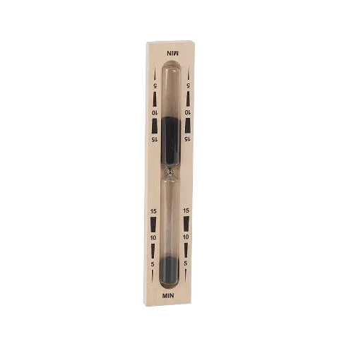 eliga-sauna-sanduhr-15-minuten-sanduhr-gr-n-holz image 1