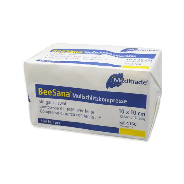 beesana-schlitzkompressen-10x10-cm-12-fach-100-st-ck image 1