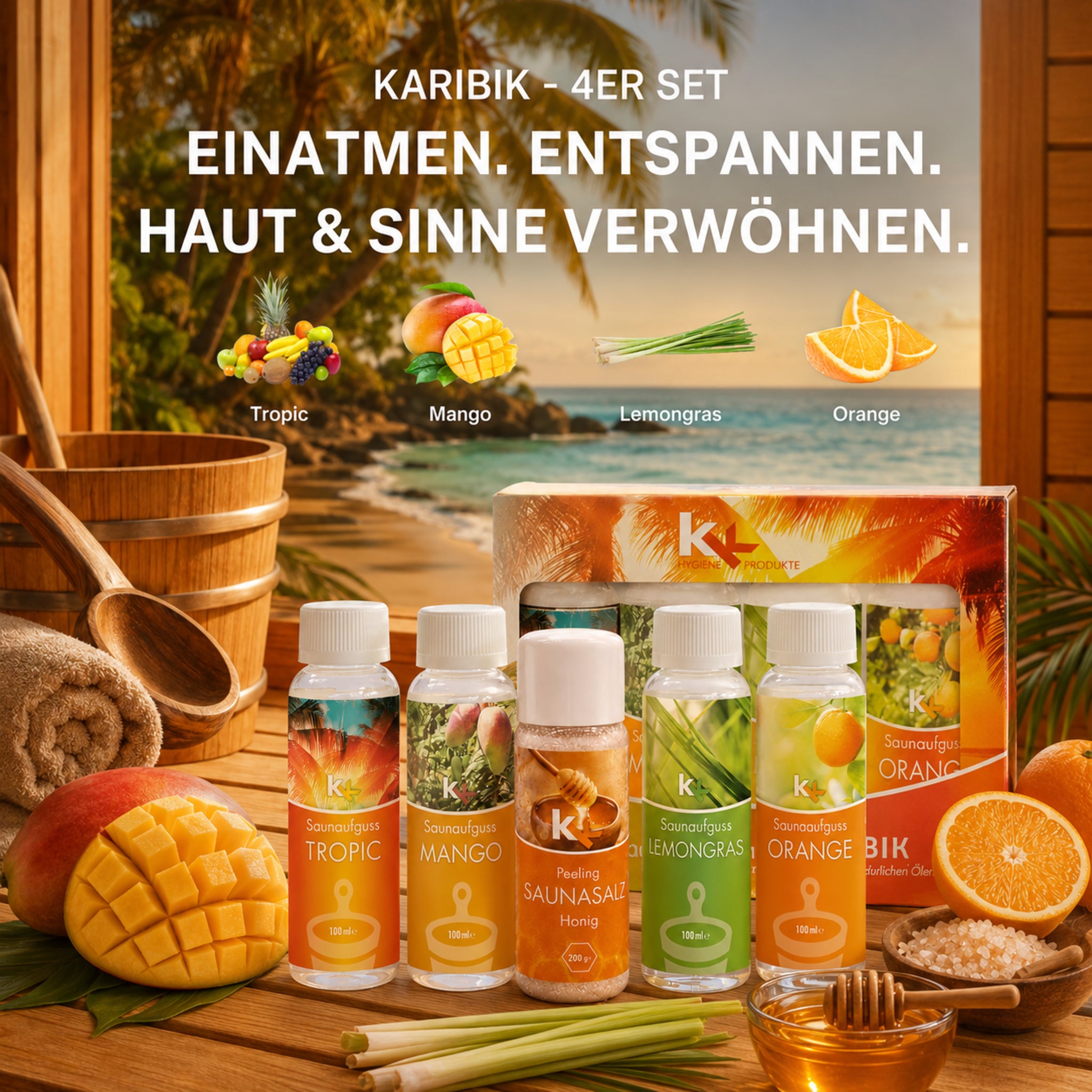 kk-saunaaufguss-set-karibik-4x100ml-salzpeeling-200g image 2