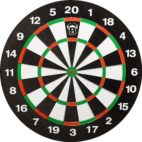bulls-windsor-dartboard-papier-45-7-cm-mit-6-brass-darts image 1