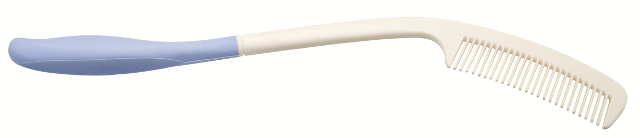 sundo-kamm-mit-langem-griff-39-cm-blau-wei-kunststoff image 1