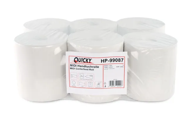quicky-midi-handtuchrolle-hp-99087-weiss-6-rollen-1-lagig image 1