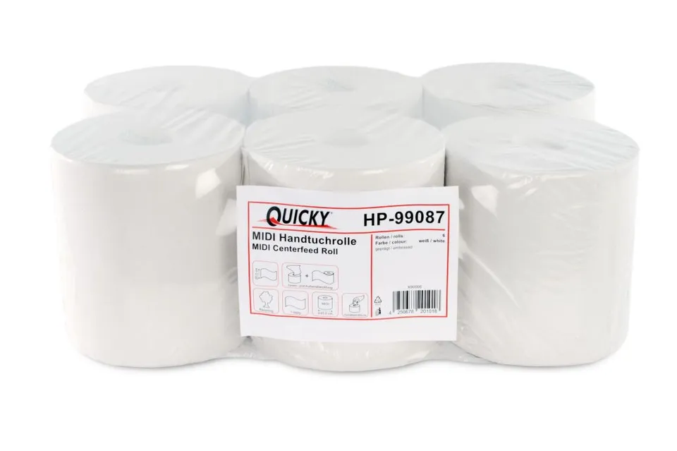quicky-midi-handtuchrolle-hp-99087-weiss-6-rollen-1-lagig image 1