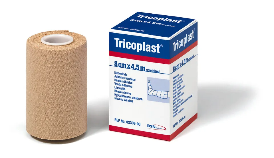 tricoplast-klebebinde-elastisch-8-cm-x-2-5-m-rolle-latexfrei image 1