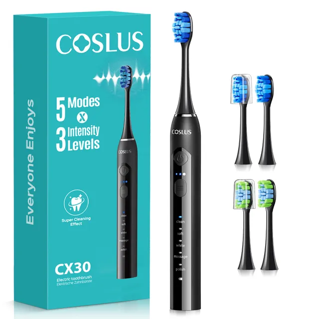 coslus-cx30-elektrische-zahnb-rste-wiederaufladbar-schwarz image 1