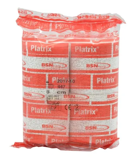 platrix-gipsbinde-5cm-x-3m-4-rollen-hartgips-wei image 1