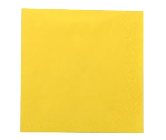 tafelserviette-40x40-cm-3-lagig-250-st-ck-gelb-creme image 1