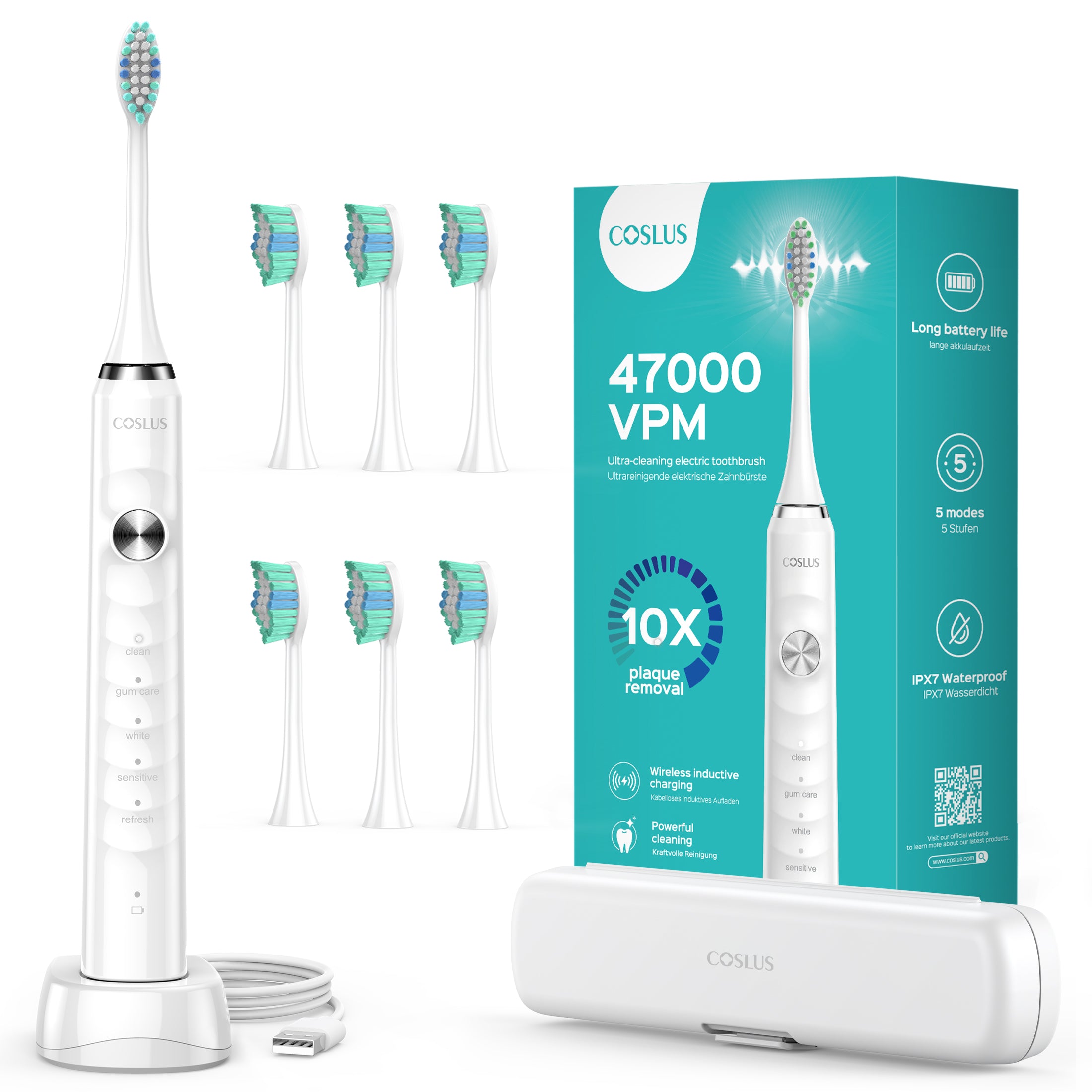coslus-oral-care-cx40-schallzahnb-rste-wei-sonic image 1
