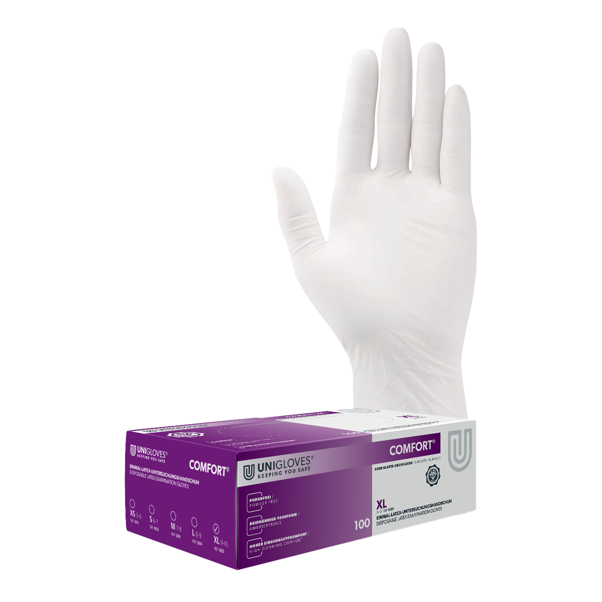 unigloves-comfort-latexhandschuhe-100-st-ck-puderfrei-gr-m image 4