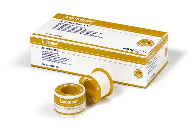 leukopor-fixierpflaster-wei-2-5-cm-x-5-m-rolle-latexfrei image 1