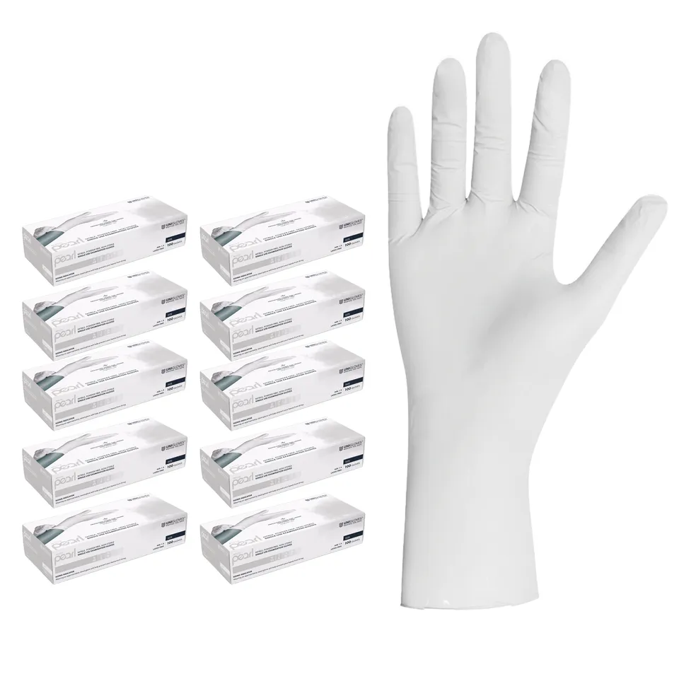 unigloves-white-pearl-nitrilhandschuhe-wei-puderfrei-s-xl image 1