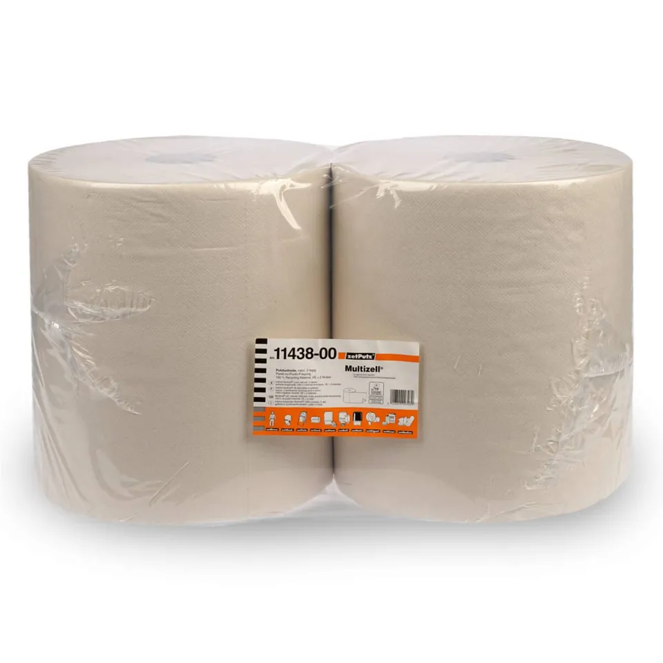 multizell-putztuchrolle-natur-2-lagig-36x38-cm-2-rollen image 1