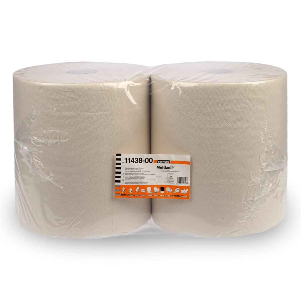 multizell-putztuchrolle-natur-2-lagig-36x38-cm-2-rollen image 1
