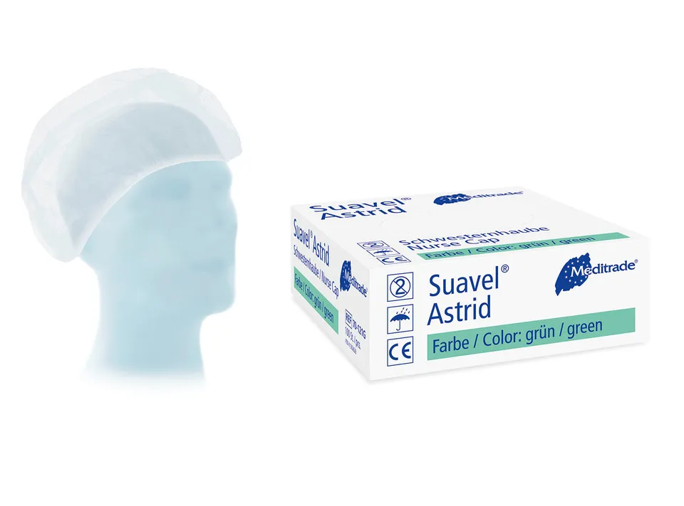 suavel-astrid-baretthaube-53cm-gr-n-100-st-ck-einweg image 1