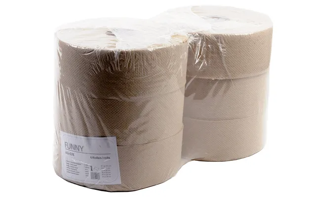 jumbo-toilettenpapier-natur-1-lagig-6-rollen-ag-026 image 1