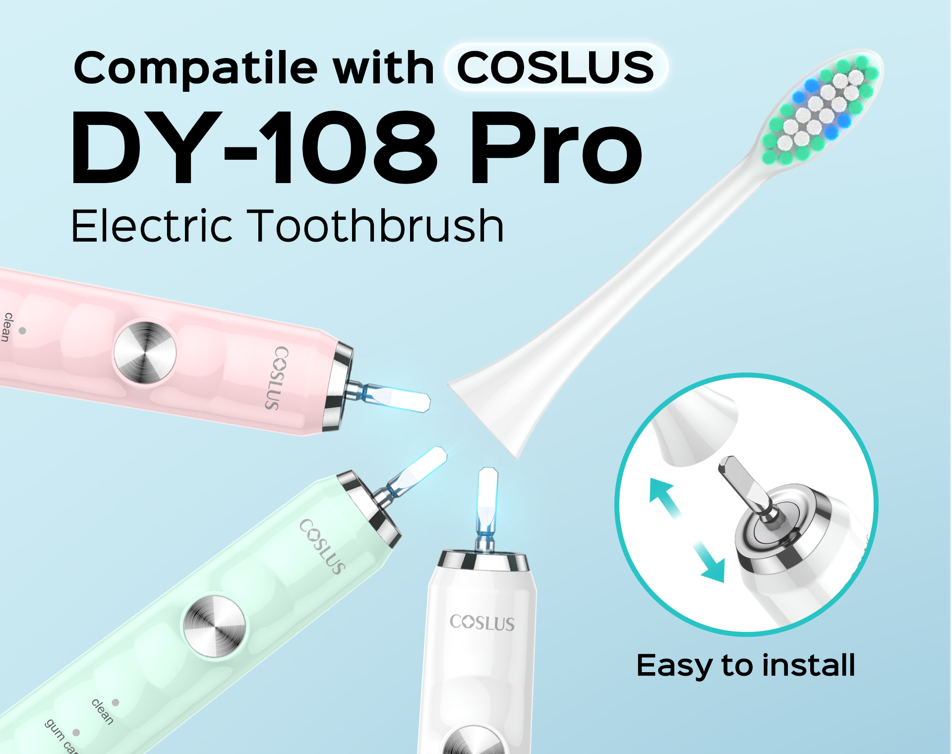 coslus-dy-108-pro-aufsteckb-rsten-schwarz-ersatzkopf image 2