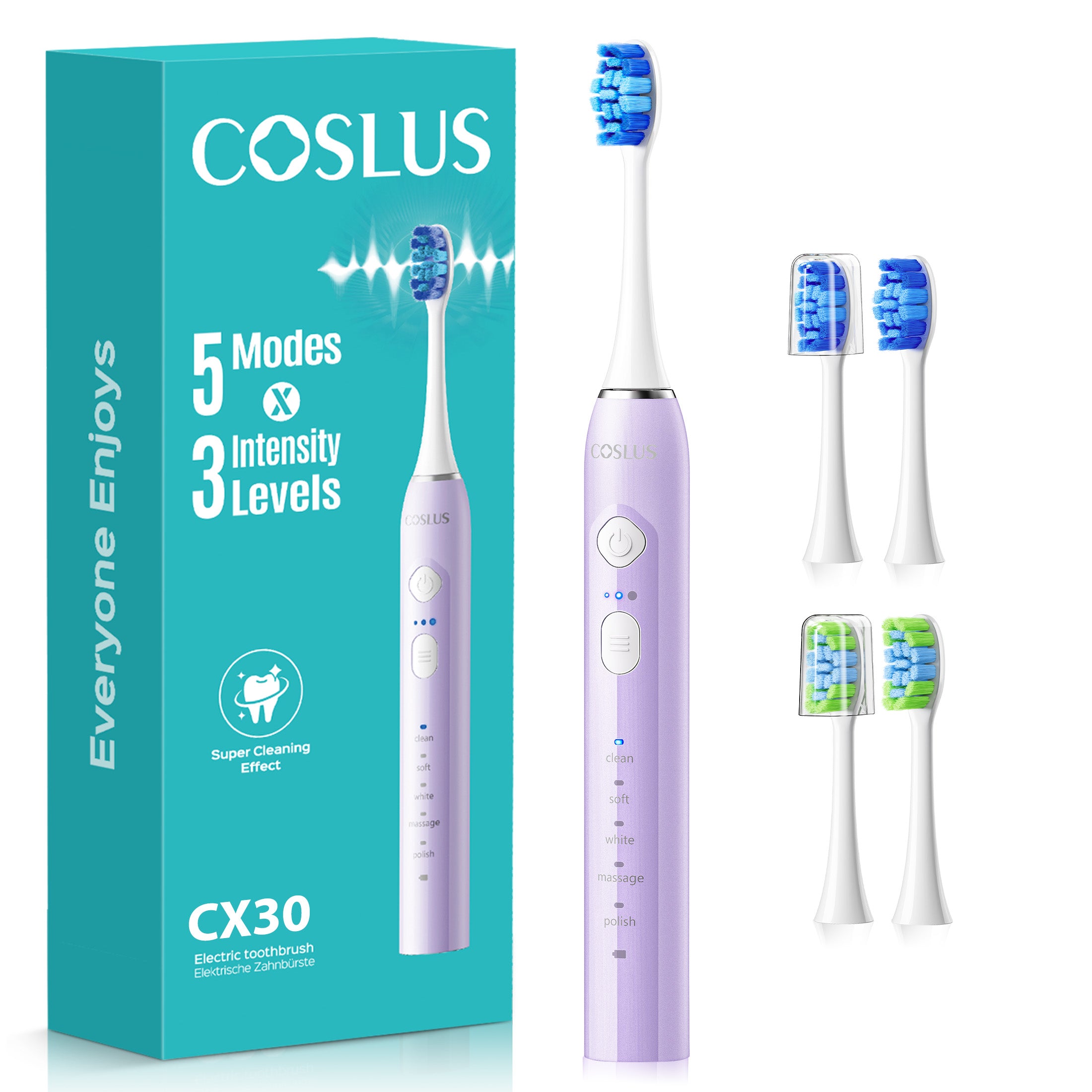 coslus-cx30-elektrische-zahnb-rste-wiederaufladbar-schwarz image 5