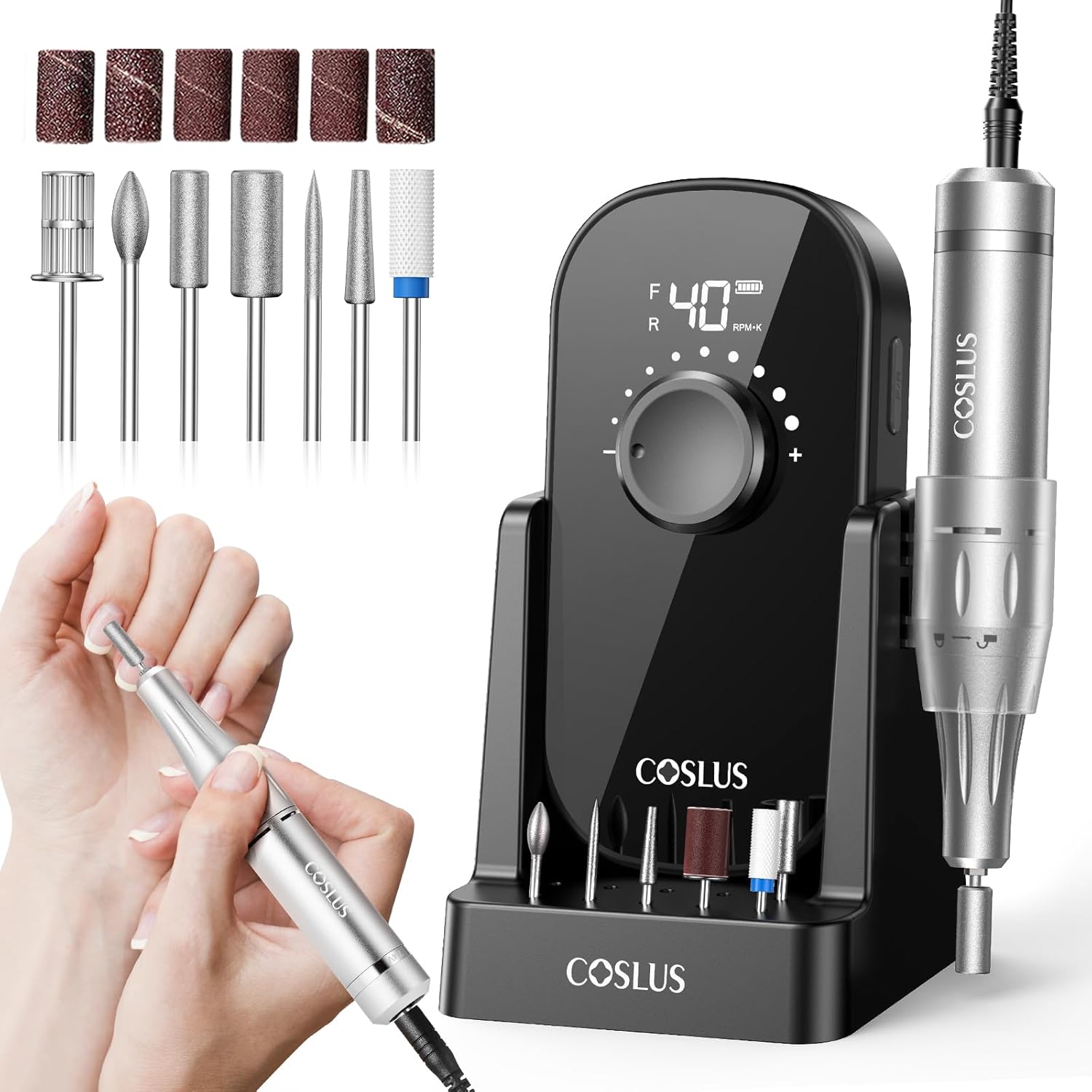 coslus-ex51-nagelfr-ser-schwarz-akku-wiederaufladbar image 1