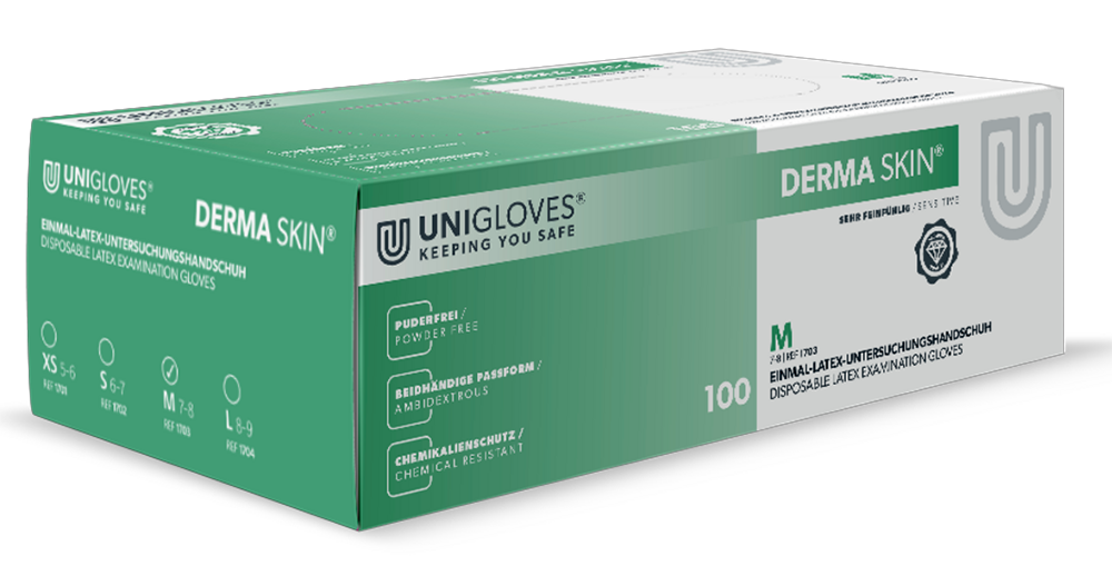 unigloves-derma-skin-latexhandschuhe-100-stk-xs image 2