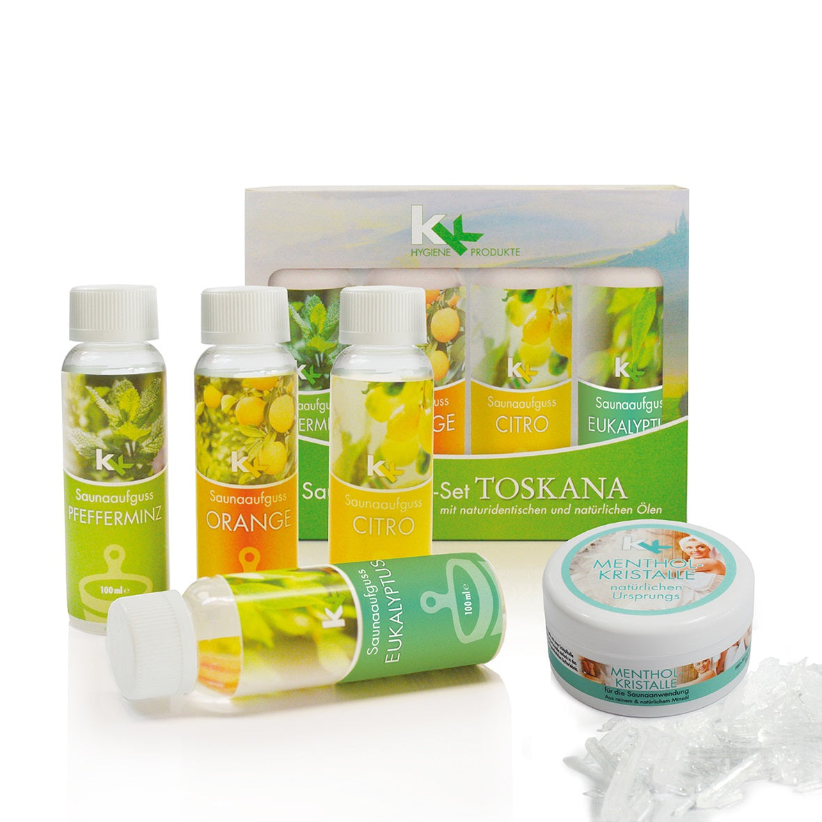 kk-saunaaufguss-set-toskana-4x100ml-menthol-50g image 1