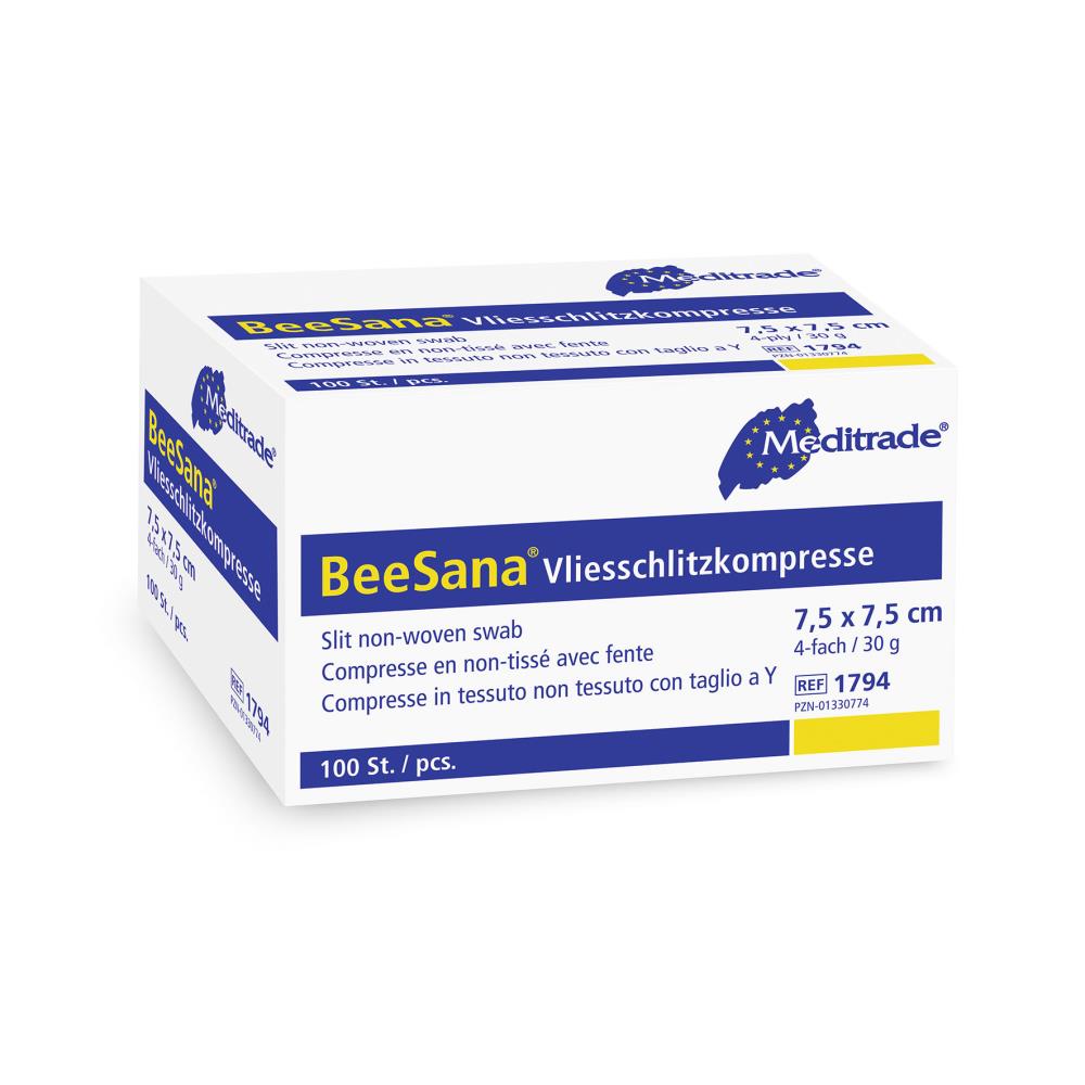 beesana-vlies-schlitzkompressen-10x10-cm-unsteril-100-st-ck image 1