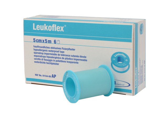 leukoflex-fixierpflaster-5-cm-x-5-m-wasserfest-transparent image 1