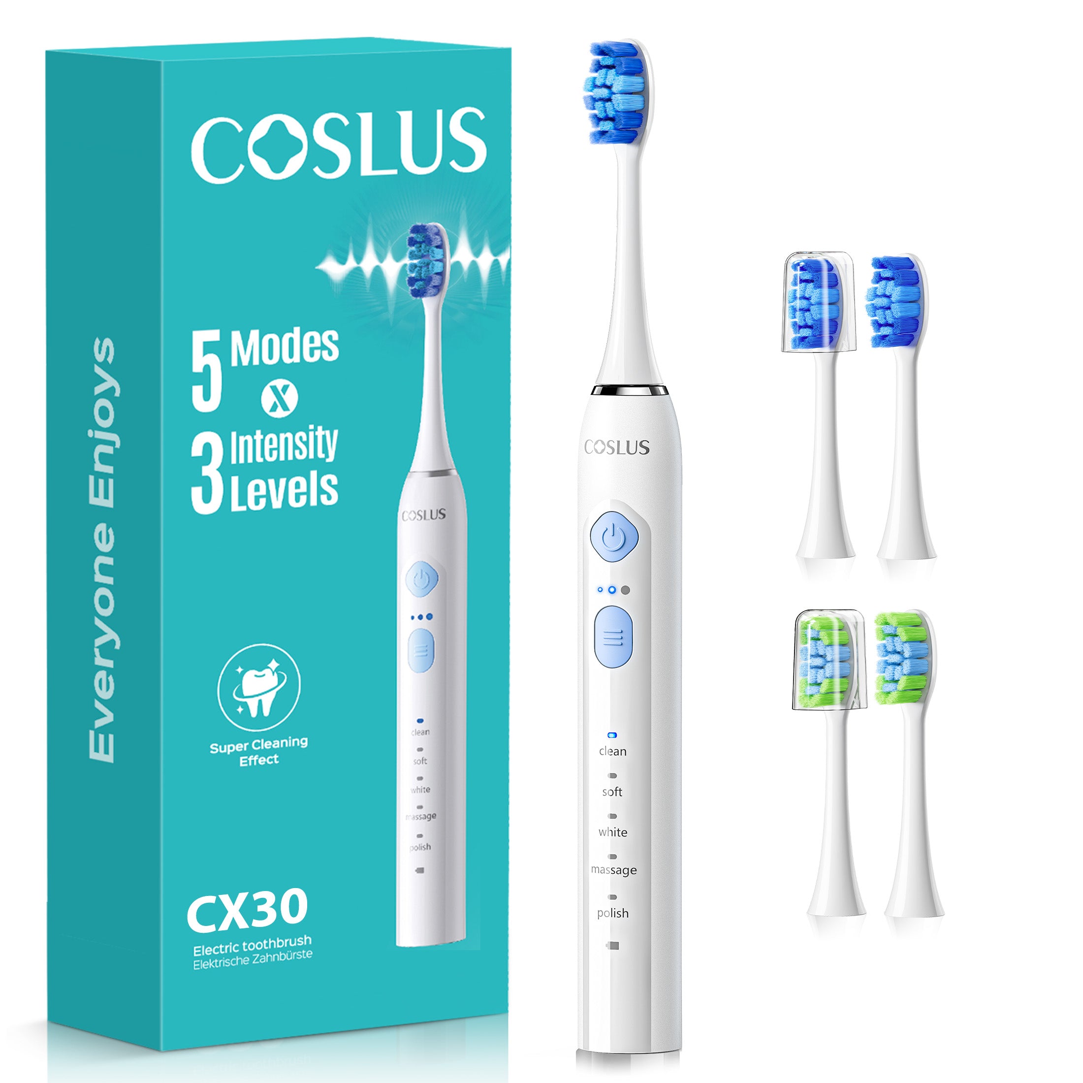 coslus-cx30-elektrische-zahnb-rste-wiederaufladbar-schwarz image 2