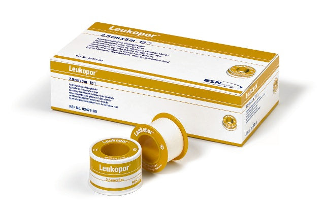 leukopor-fixierpflaster-wei-2-5-cm-x-5-m-rolle-latexfrei image 1