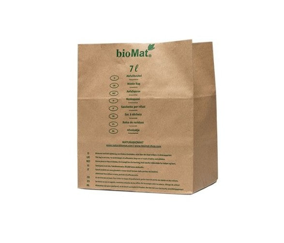 biomat-bio-abfallbeutel-7-liter-kraftpapier-40-st-ck-kompostierbar image 1