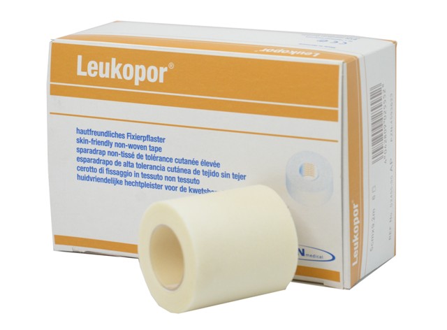 leukopor-fixierpflaster-wei-5-cm-x-9-2-m-rolle-latexfrei image 1